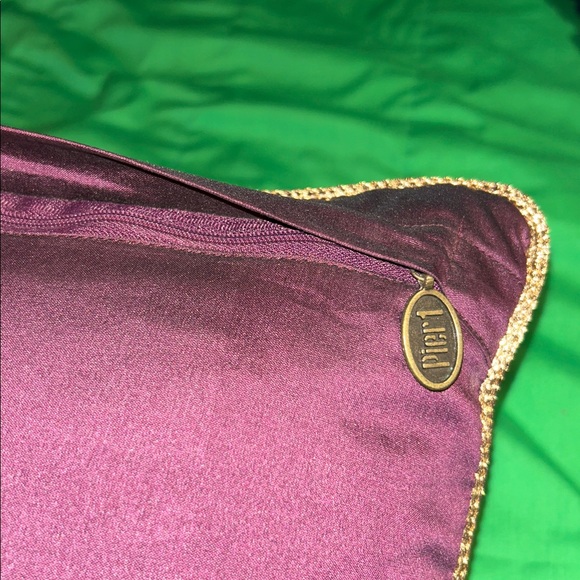 Pier 1 Beaded Peacock Feather Pillow - Picture 7 of 9